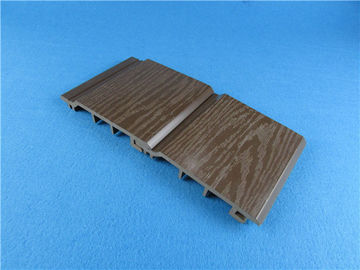 Mouldproof Wood Plastic Composite WPC ผนังภายนอกอาคารสีเทา
