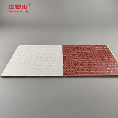 ราคาดี แผนผนัง pvc ดีไซน์โมเดิร์น laminated wpc pvc แผนผนังสีเทาและสีแดงสําหรับตกแต่งโรงแรม ออนไลน์