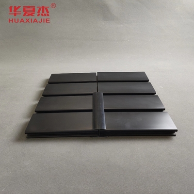 แผงไม้ระแนง PVC คุณภาพสูง วัสดุตกแต่งแผงโรงรถในร่ม