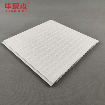 แผ่นผนัง PVC พร้อมแผ่นฝ้าเพดานพีวีซีลามิเนตแผงตกแต่งกันน้ำ