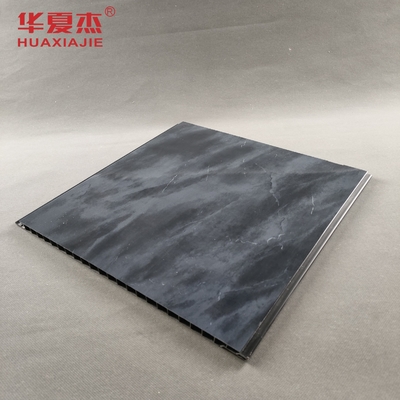 แผ่นผนัง PVC สีดํา มาร์บอร์ลสว่าง พิมพ์ตกแต่ง แผ่นผนัง PVC สําหรับสํานักงานหรือโรงแรม