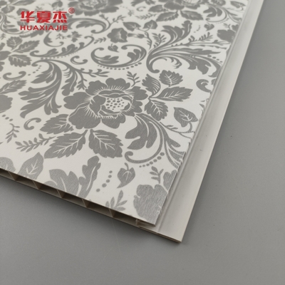 ขายร้อน ดอกไม้การออกแบบ Pvc ผนังแผ่น Country Style กระทับ Frosted ผนัง Pvc laminated สําหรับตกแต่งผนัง