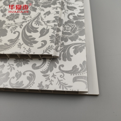 ขายร้อน ดอกไม้การออกแบบ Pvc ผนังแผ่น Country Style กระทับ Frosted ผนัง Pvc laminated สําหรับตกแต่งผนัง
