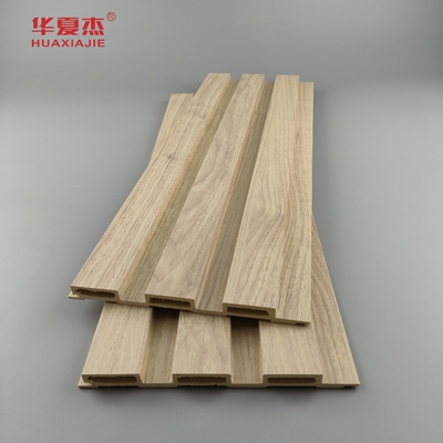 ป้องกันรอยขีดข่วนธรรมชาติ ไม้ Wpc แผ่นผนัง การตกแต่งภายนอก แผ่น Wpc แผ่น laminated บอร์ด Fluted