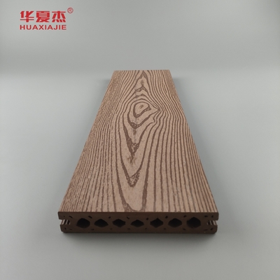 Anti UV Decking Tiles Wood Grain Wpc Outdoor Decking Floor Co-extruded Hollow Deck พื้นพื้นพื้นหลังหลังหลังหลังหลังหลังหลังหลังหลังหลัง