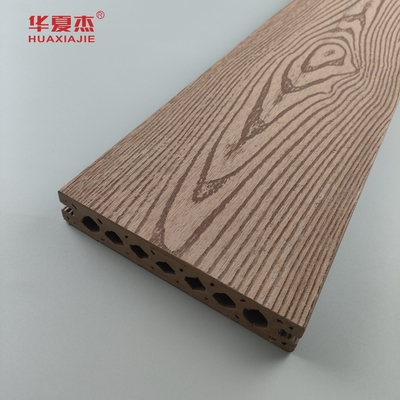 Anti UV Decking Tiles Wood Grain Wpc Outdoor Decking Floor Co-extruded Hollow Deck พื้นพื้นพื้นหลังหลังหลังหลังหลังหลังหลังหลังหลังหลัง