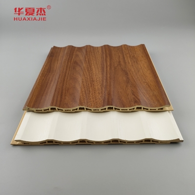แผนผนัง Wpc แผนผนัง Pvc แผนผนัง White Wood Grain Wpc บ้าน / สํานักงานตกแต่ง