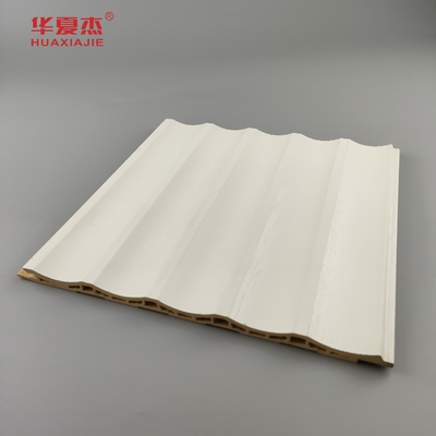 แผนผนัง Wpc แผนผนัง Pvc แผนผนัง White Wood Grain Wpc บ้าน / สํานักงานตกแต่ง