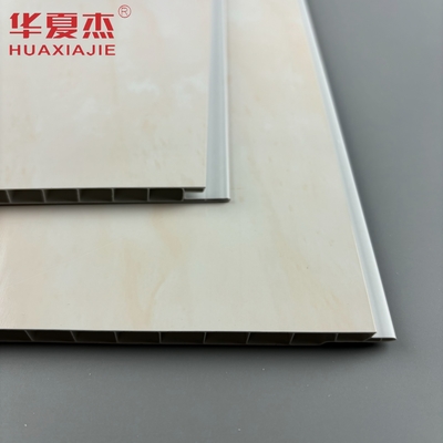 แผ่นผนัง pvc สีเหลืองคุณภาพสูง 250x8mm ง่ายในการติดตั้ง แผ่นเพดาน pvc สําหรับตกแต่งห้องน้ํา