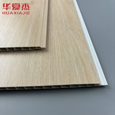 พานผนัง pvc สีโอคแบบโมเดิร์น ปานภายใน pvc แบบ U วัสดุสร้างที่กันความชื้น