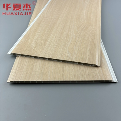 พานผนัง pvc สีโอคแบบโมเดิร์น ปานภายใน pvc แบบ U วัสดุสร้างที่กันความชื้น