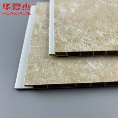 ขายดีที่สุด แผ่นผนัง Pvc มาร์บอร์สีเหลือง ป้องกันน้ํา Pvc ใบมาร์บอร์ติดตั้งง่ายตกแต่ง