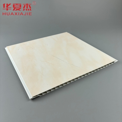 ขายปลีก พิมพ์แผ่นมาร์มเบอร์ pvc สีเหลือง แผ่นผนัง pvc และแผ่นเพดานสําหรับตกแต่งภายในบ้าน
