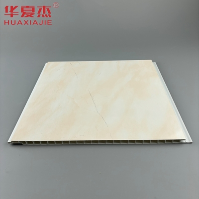 ขายปลีก พิมพ์แผ่นมาร์มเบอร์ pvc สีเหลือง แผ่นผนัง pvc และแผ่นเพดานสําหรับตกแต่งภายในบ้าน