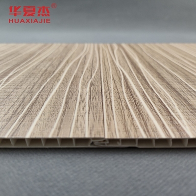 โมเดิร์น ดีไซน์ พีวีซี แผ่นผนัง laminated 250x5mm พีวีซี ผนังเมล็ดไม้ สําหรับตกแต่งห้องนั่งเล่น
