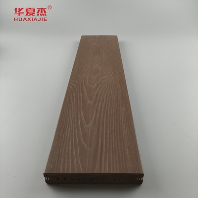 แอนติ-การกัดกร่อน WPC คอมพอสิต Decking กันน้ําพื้นสวนกลางแจ้ง