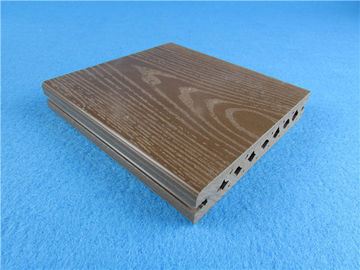 ราคาดี ขัดเงาไม้พลาสติกคอมโพสิตกระเบื้องพื้น / พื้นระเบียงภายนอก 140 * 25mm ออนไลน์