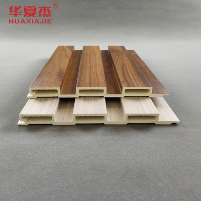 ราคาดี Hotel Decoration Waterproof Wpc Panels Laminated Wood Grain Wpc Fluted Wall Panel With 2.9m / 3m / Customized Length ออนไลน์