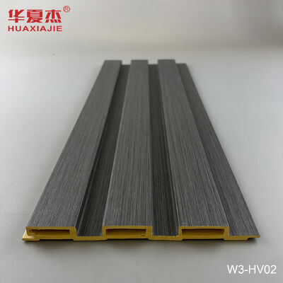 ราคาดี แผงผนัง WPC ลายร่อง สีเทาเข้ม กันความชื้น ทนทาน พื้นผิวเรียบ สำหรับตกแต่งผนัง ออนไลน์